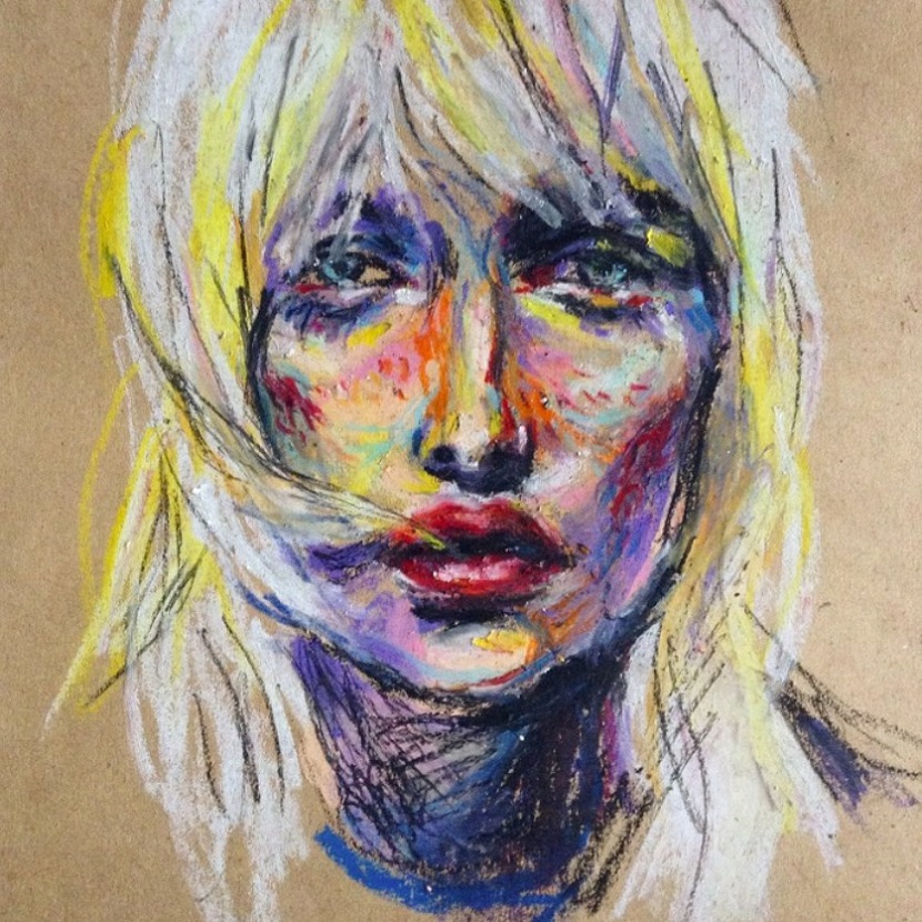 oil pastel portrait