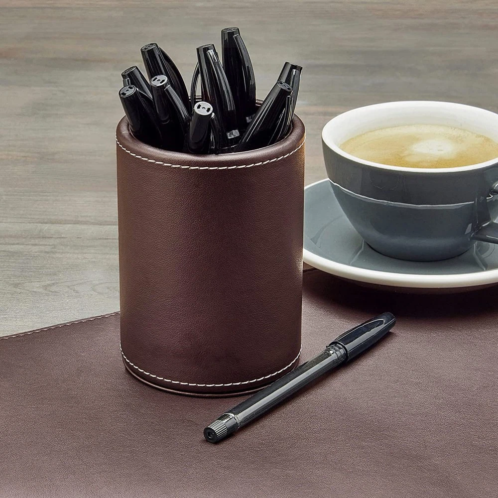 leather pen holder