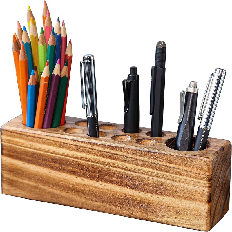 Wooden desk organizer