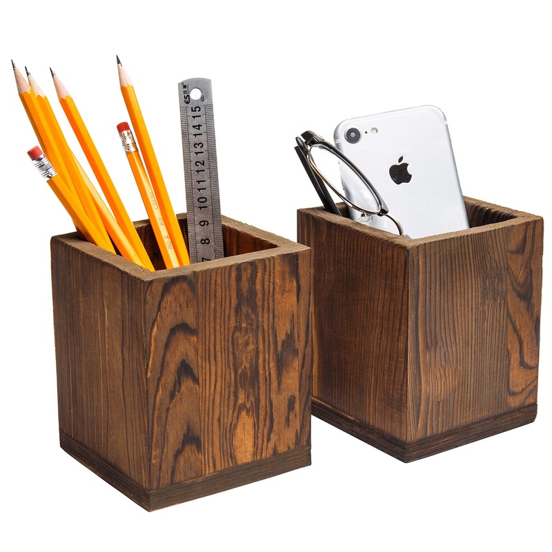 Wooden desk organizer