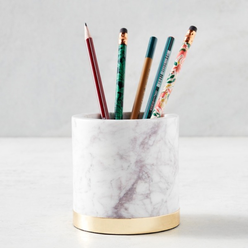 Marble pen holder